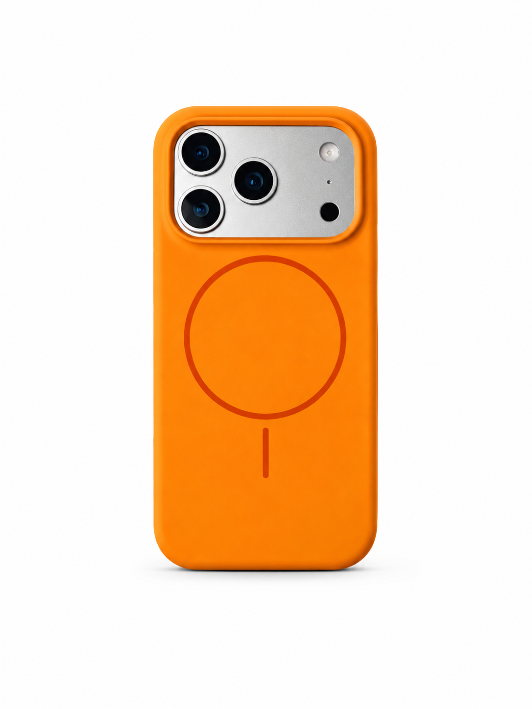 Cosmic orange MagSafe silicone case